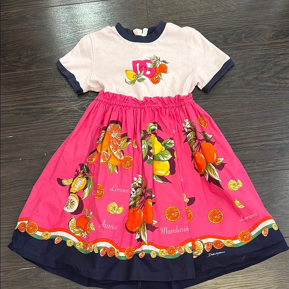 Dolce & Gabbana Pink Fruit Dress